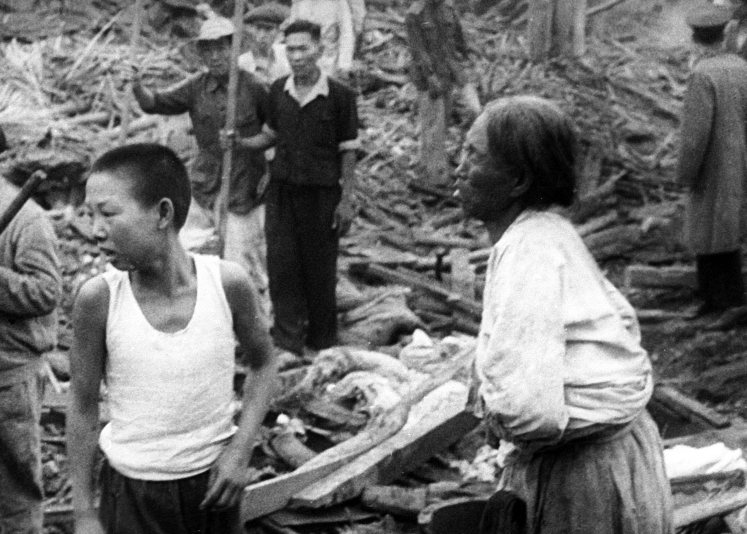 The aftermath of the US atomic bomb explosions in Japan
