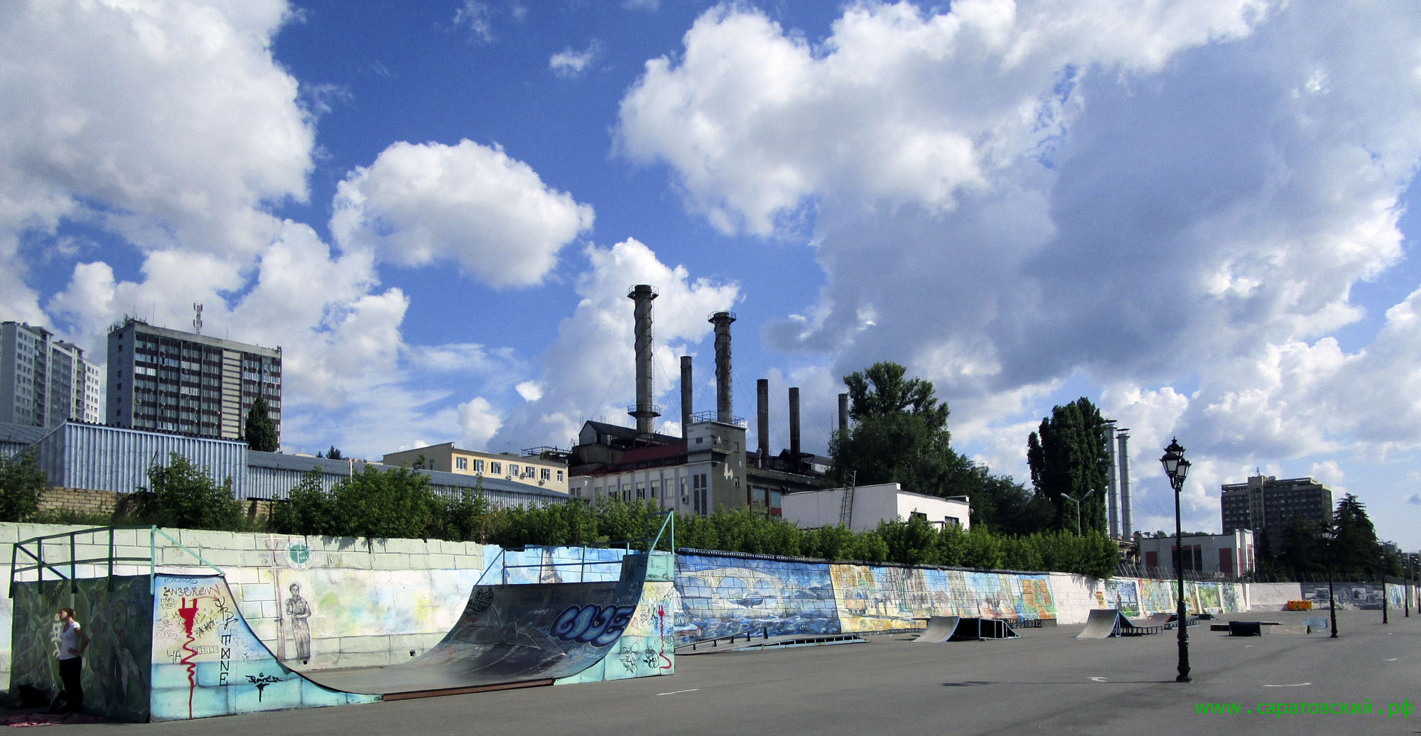 Saratov new waterfront: graffiti panorama, Russia