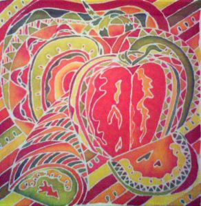 "Tomato" batik in Saratov or Engels, Russia